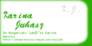 karina juhasz business card
